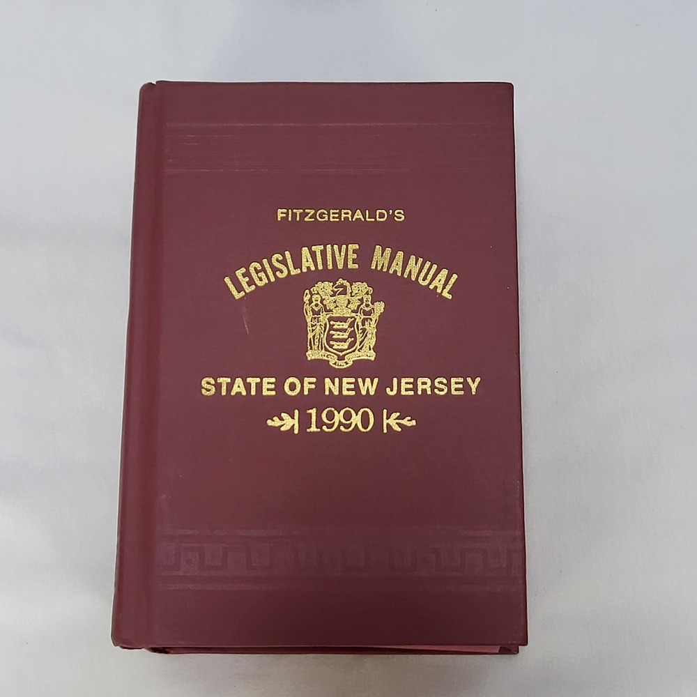 1990 Fitzgerald's Legislative Manual State of New Jersey NJ Government Book
